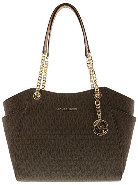 michael kors tote jet set travel brown|michael kors travel tote large.